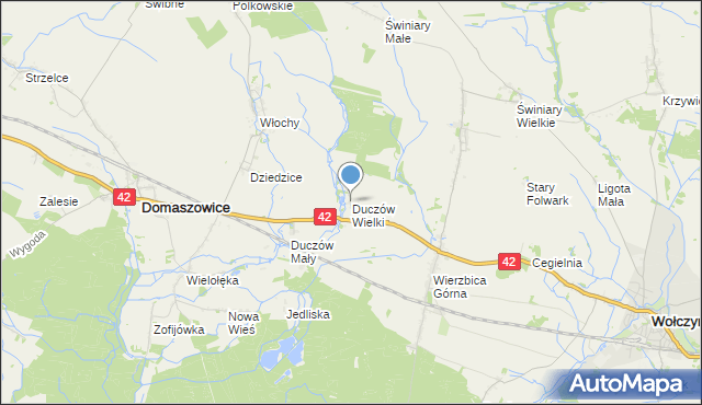 mapa Duczów Wielki, Duczów Wielki na mapie Targeo